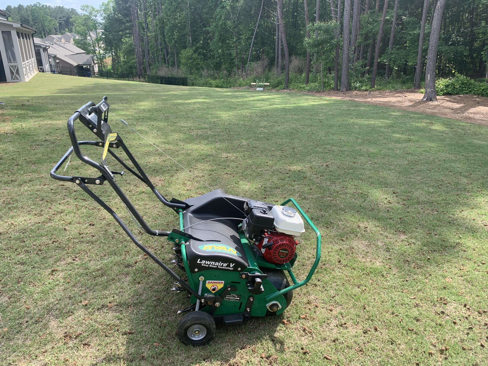 Professional landscaping equipment